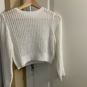 Zara White Textured Knit Sweater Girls